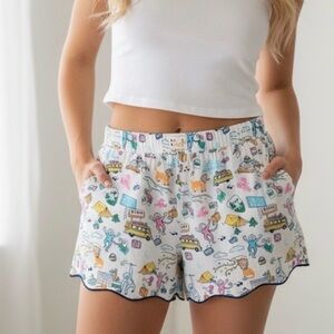 Roller Rabbit x Target Collab Road Trip High Waist Shorts Medium NWT